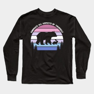 Bigender Pride Flag Lgbtq Month Subtle Lgbt Long Sleeve T-Shirt